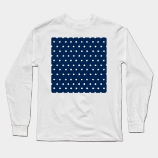 Shining navy and white little stars Long Sleeve T-Shirt